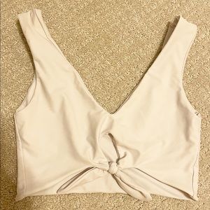 Montce White Bikini Top with Keyhole